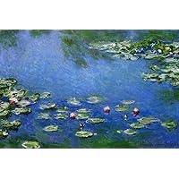 Claude Monet Water Lilies Nympheas 1906 Oil On Canvas French Impressionist Painting Cool Huge Large Giant Poster Art 36x54