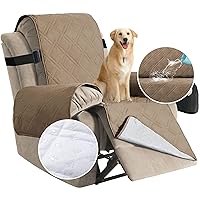 Recliner Cover Waterproof Recliner Chair Cover Non-Slip Fabric Dog Chair Cover for Large Recliner Washable Furniture Protector for Pets Kids Children Dog (Oversized Recliner, Taupe)