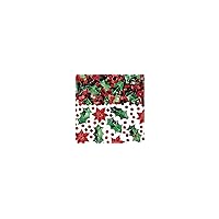 Amscan 1 Count Christmas Botanical Confetti Mix Foil, 2.5 oz, Multicolor