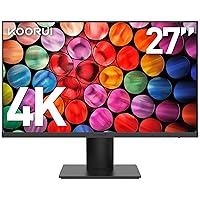 KOORUI 27 inch 4K UHD(3840x2160) IPS Ultra-Thin Computer Monitor 90% DCI-P3 HDR 10 Gaming Monitors HDMI 2.0 DisplayPort1.4 Audio 3 Years Warranty