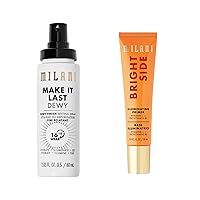 Milani Make It Dewy Setting Spray 3 in 1- Hydrate + Illuminate + Set & Bright Side Primer for Makeup