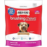 Milk-Bone Brushing Chews Daily Dental Dog Treats, Mini, 65 Count