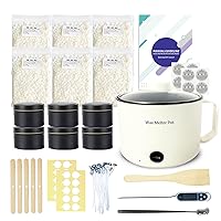 VUSIBA Candle Making Kit with Electronic Hot Plate, DIY Wax Melting Kit Supplier: Soy Candle Wax for Candle Making, Wax Melting Pot, Candle Jars, Starter Candle Kit for Adults, Beginners, and Kids