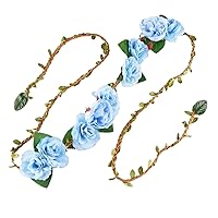 Lauthen.S Maternity Flower Sash Belt for Baby Shower/Flower Girl Dress Wedding Bridesmaid Sash Flower Hair Wreath Headband