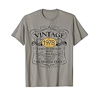 Vintage 1978 43rd Birthday Gift Men Women Original Design T-Shirt