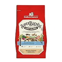 Stella & Chewy's SuperBlends Raw Blend Wholesome Grains Wild-Caught Whitefish & Salmon Recipe with Superfoods, 3.25 lb. Bag