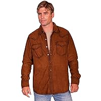 Scully Men's Suede Leather Western Shirt - 78-142