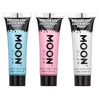 Face & Body Paint by Moon Glow - Transgender Set - Water Based Face Paint Makeup for Adults, Kids - 12ml