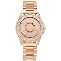 EUTOUR Women's Watch Magnetic Watch No Glass Bearings Watches Quartz Luxury Elegance Diamond Watch with Stainless Steel Strap