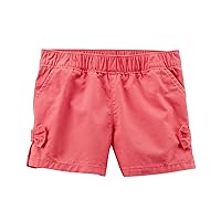 Carter's Little Girls' Easy Pull-On Bow Shorts, Red, 2-Toddler