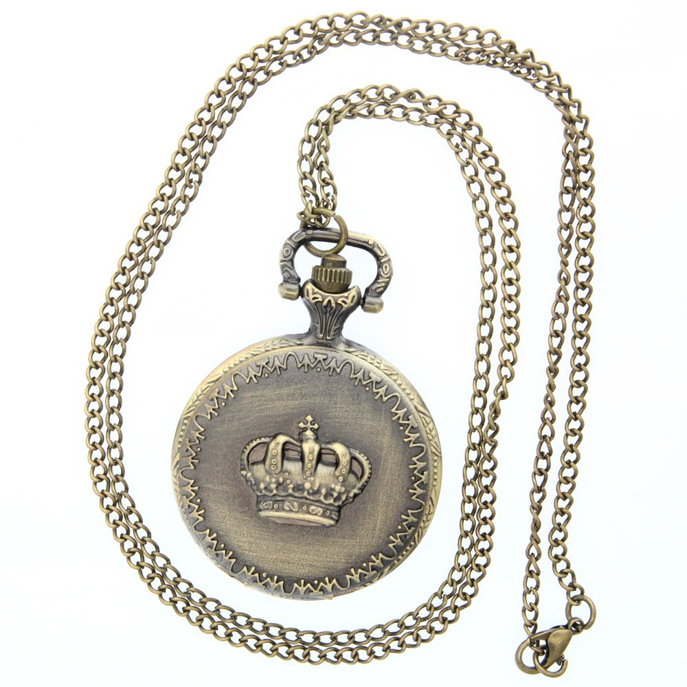 Bronze Vintage Brass Antique Cloisonne Enamel Case Pocket Watch Fob Watch for Men Women Quartz Stylish Watch