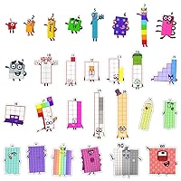 Number Blocks Vinyl Stickers for Number Theme Birthday Party Decoration