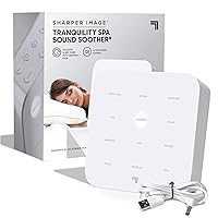 Sharper Image Tranquility Spa White Noise Sound Machine, 12 Soothing Nature Soundscapes for Baby Kids Adults, Portable Sleep Aid, Timer, Meditation Self Care, Stress & Anxiety Relief, Relaxation Gift