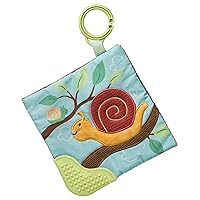Mary Meyer Crinkle Teether Toy with Baby Paper and Squeaker, 6 x 6-Inches, Skippy Snail