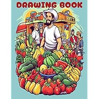 drawing book: A sketchbook containing 92 pages, including 46 drawings