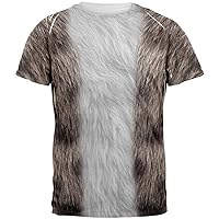 Animal World Halloween Grey Cat Costume All Over Adult T-Shirt