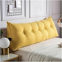 Triangular Headboard Pillow for Rest Reading, Triangular Wedge Lumbar Pillow Backrest Support Cushion Bed/Sofa Large Reading Pillow for Sitting Up in Bed Rest with Removable Cover