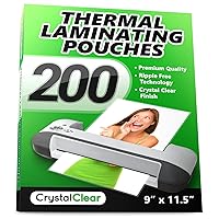 Crystal Clear 200-Pieces Universal Thermal Laminating Pouches