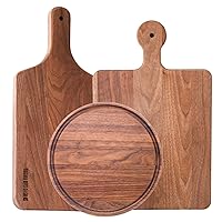 Walnut Board With Handle 10x16 + 08x17 + Round Walnut 10.5