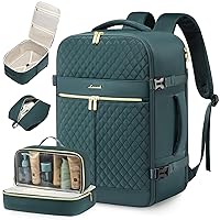 LOVEVOOK Carry On Travel Backpack for Women, 40L Personal Item Travel Bag Flight Approved, TSA Large Backpack for 17'' Laptop, Waterproof Weekender Business Hiking Bag with 3 Packing Cubes