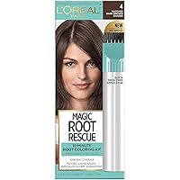 Magic Root Rescue Permanent Hair Color Kit with Applicator, 2 Count of 4 Dark Brown and 1 Kit of 4 Dark Brown