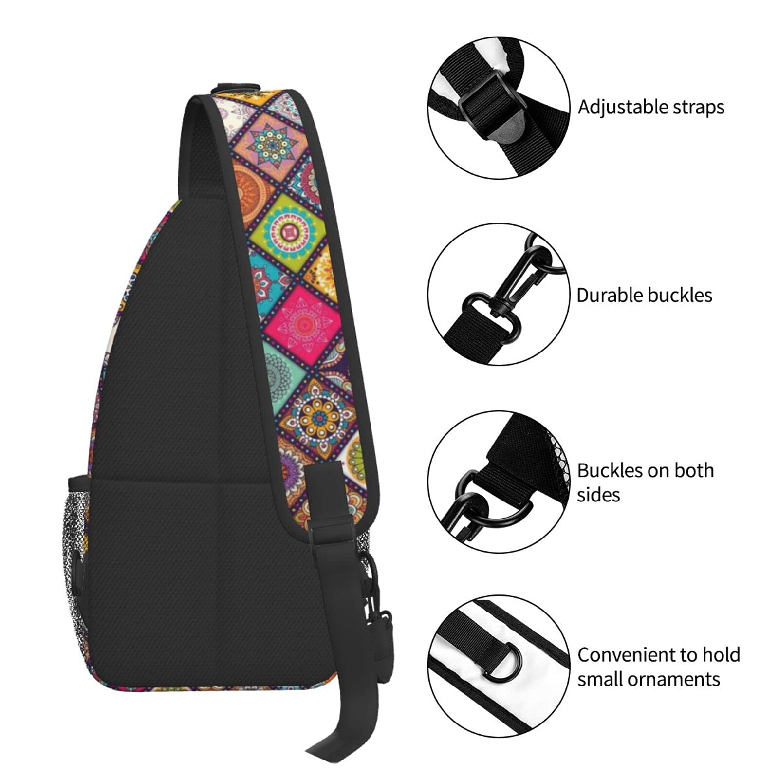 Yrebyou Sling Bag Chest Crossbody Backpack Travel Hiking Daypack for Women Men with Strap Purse Lightweight Shoulder Bags