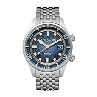 Spinnaker Boettger Men’s Watch - Automatic Dive Watch for Men, 42mm Stainless Steel Case, Stainless Steel Strap, Water Resistant 180m, SP-5062-22 - Blue