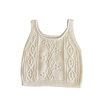 Baby and Toddler Cotton Pullover Sleeveless Sweater Cute Solid Color Vests
