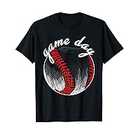 Baseball Game Day Baseball Life Vintage Mom Dad T-Shirt
