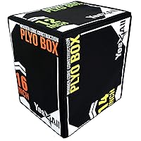 Yes4All 3-in-1 Soft Plyo Box Wooden Core – Safe for Shins - Non-Slip Multi-Use Plyometric Box for Jumping, Conditioning, and Strength Training – Choose from 4 Different Sizes