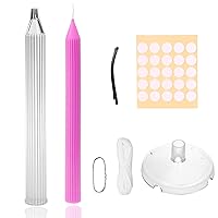 MILIVIXAY 10 inch Pillar Candle Mold-Candlestick Mold- 30 ft. of Wick,25pcs Mold Sealers and a Wick Clip Included as a Gift.