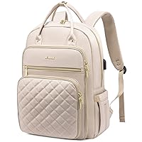 LOVEVOOK Laptop Backpack for Women, Water Resistant Travel Work Backpacks Purse Stylish College Business Teacher Nurse Computer Bag with USB Charging Port, Fits 15.6
