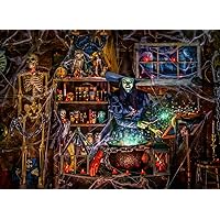 Vermont Christmas Company Witches' Brew Jigsaw Puzzle - 1000 Piece Halloween Puzzles for Adults with Randomly Shaped Pieces - Fully Interlocking Halloween Puzzles 1000 Pieces (26 5/8