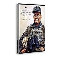 ZYTESV Chesty Puller Vintage Portrait Quotes Poster (5) Canvas Painting Posters And Prints Wall Art Pictures for Living Room Bedroom Decor 08x12inch(20x30cm) Frame-style