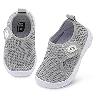 JOINFREE Toddler Boys Girls Barefoot Shoes Breathable Kids Sneakers Lightweight Walking Shoes Slip On Tennie Shoes Protect Toes School Shoes