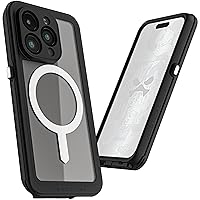 Ghostek Nautical Slim Waterproof Case for Apple iPhone 15 Pro - Built-in Screen & Camera Lens Protector, Compatible with MagSafe (6.1 Inch, Clear)