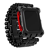 Element Case Black Ops Watch Band for Apple Watch Series 7/8 (45mm) - Heavy Duty, Boldly Unique, Metal Watch Band w/Adjustable Sizing Links - Black (EMT-522-258AZ-01)