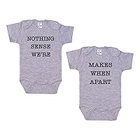 Baby Twins Onesie/Nothing Make Sense/Newborn Twins Outfit/Super Soft Bodysuit