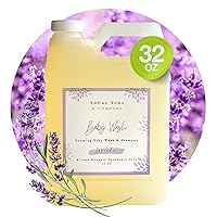 2-in-1 Organic Baby Shampoo & Body Wash Castile Soap - Gentle Body Soap and Shampoo for Sensitive Skin Bath - Nourishing Soothing Ingredients - Newborn Baby - Lavender, 32oz