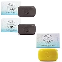 Natural Elephant Dead Sea Soap Essentials: 2 Pack Mud & Sulfur Bundle