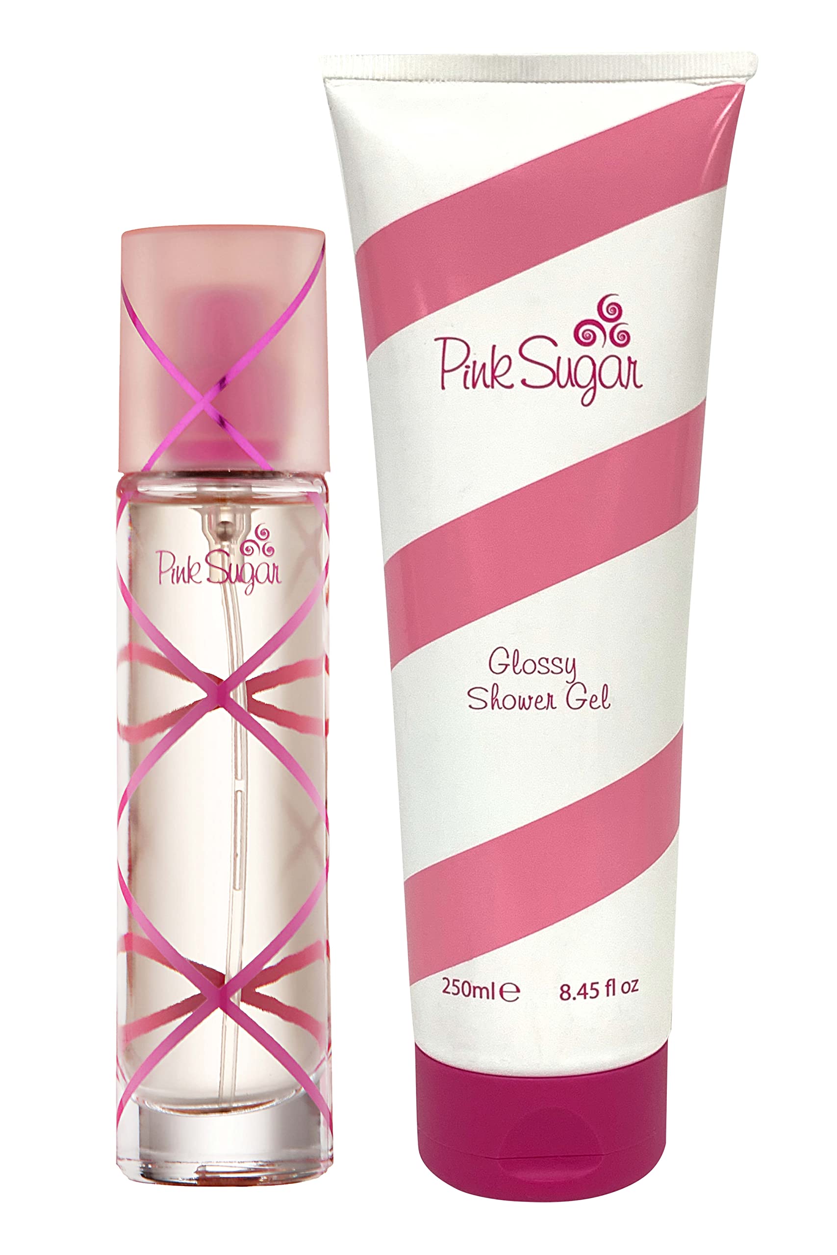 Pink Sugar 2 Pc Gift Set for Women, Travel Size Eau de Toilette Perfume + Shower Gel