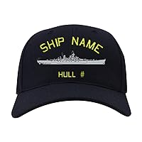 Customizable U.S. Navy Ship Iowa Class Hat (Navy)