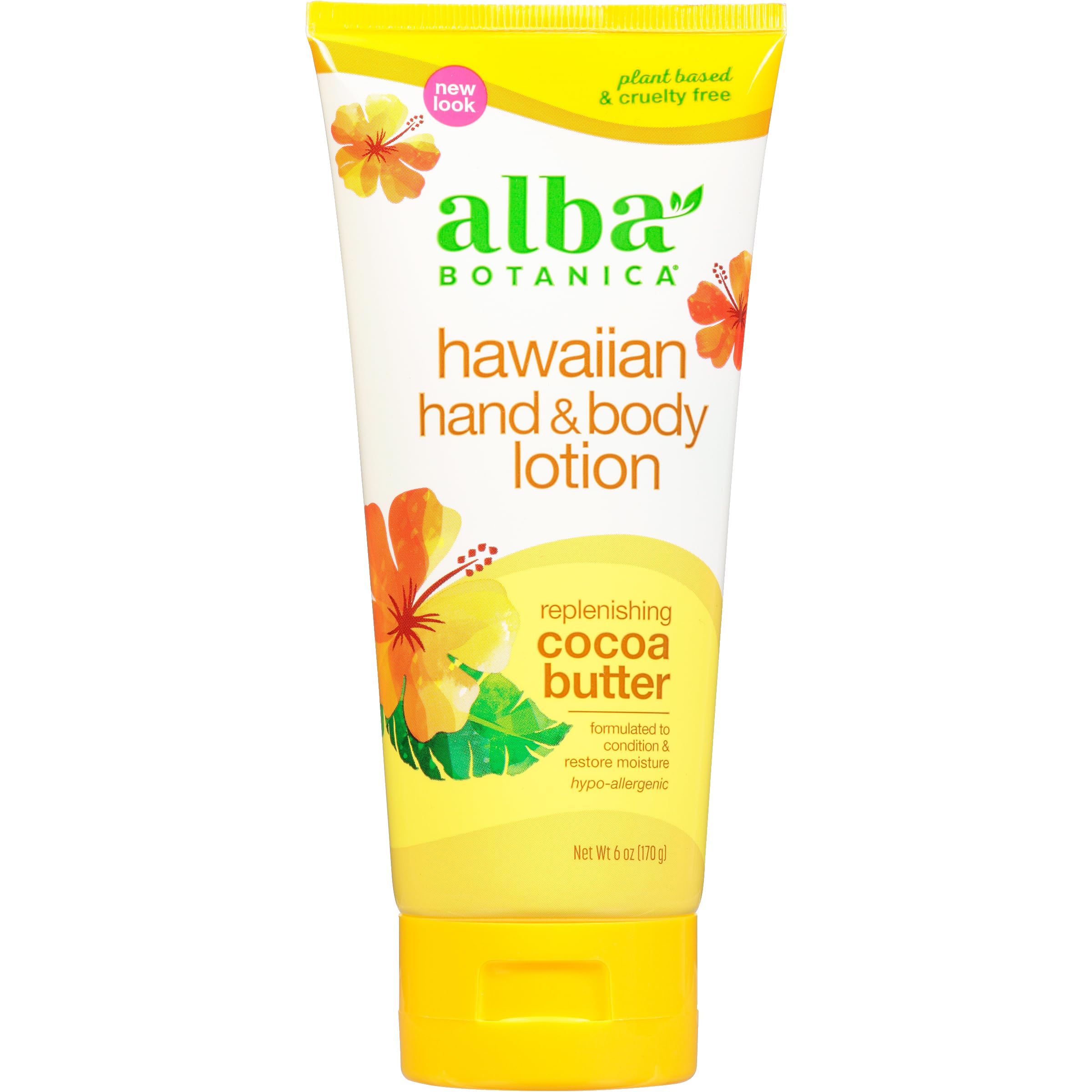Alba Botanica Hawaiian Hand & Body Lotion, Replenishing Cocoa Butter, 6 Oz