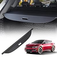 Cargo Cover Retractable Rear Accessories Compatible with Kia EV6 2022 2023 for Rear Trunk Cover with Shade Privacy Security