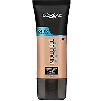 Makeup Infallible Up to 24HR Pro-Glow Foundation, Buff Beige, 1 fl oz.