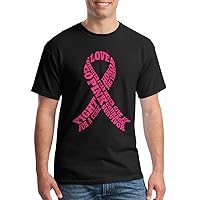 Threadrock Men's Breast Cancer Awareness Typography T-Shirt