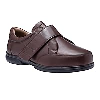 Mens Wide Fit Phoenix Velcro Black Brown Formal Shoes