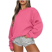 Womens Fall Oversized Sweatshirts Crewneck Fleece Hoodie Casual Fashion Pullover Sweaters Outfits
