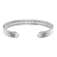 JoycuFF Inspirational Bracelets for Women Hidden Message Mantra Cuff Bangle Stainless Steel Friend Encouragement Gift