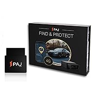 PAJ GPS OBD GPS Tracker 4G LTE, Fleet GPS Tracker, Real Time Tracking Device for Trucks & Transporters, Car Tracking with Alarm Notifications on Location, Speed Monitoring, Permanent Battery via OBD2